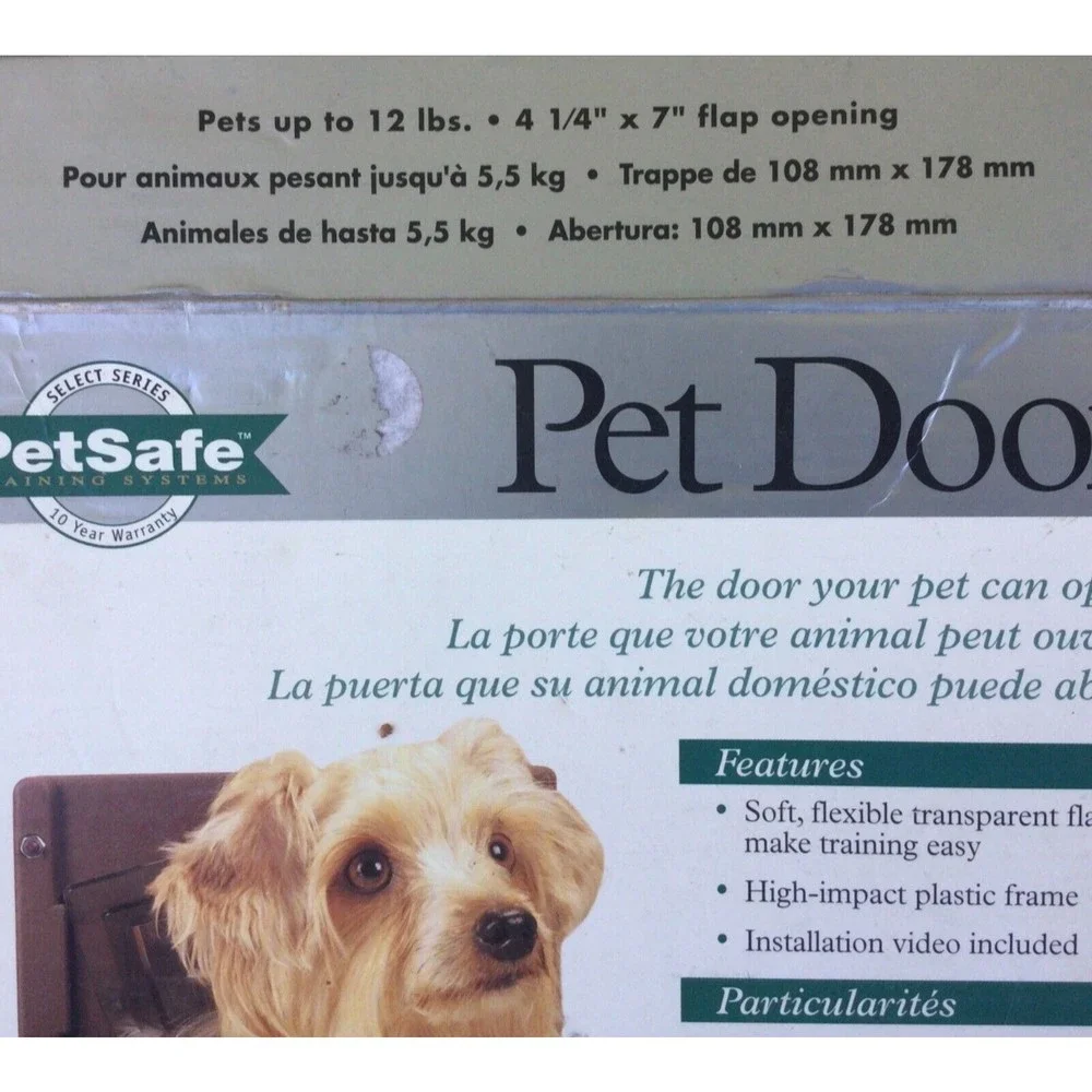 Pet Safe Pet Door Small Pets Up To 12 lbs (Brown)